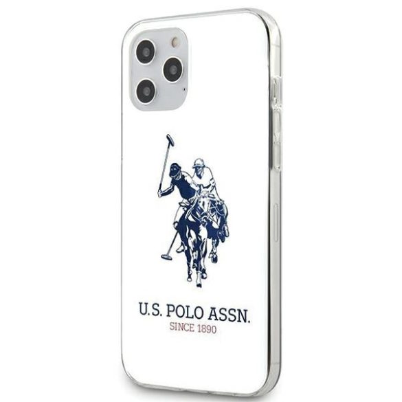 U.S. Polo iPhone 12 Pro Max Shiny Big Logo hátlap, tok, fehér