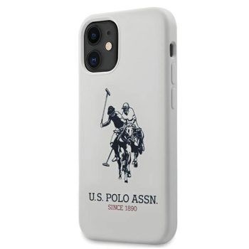   US Polo hátlap, tok USHCP12SSLHRWH iPhone 12 mini 5,4" Silicone Collection, fehér