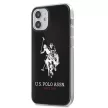 US Polo hátlap, tok USHCP12STPUHRBK iPhone 12 mini 5,4" Shiny Big Logo, fekete