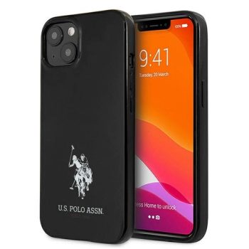   US Polo hátlap, tok USHCP13SUMHK iPhone 13 mini 5.4" hardcase Horses Logo, fekete
