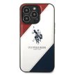 US Polo hátlap, tok USHCP14LPSO3 iPhone 14 Pro 6.1" Tricolor Embossed, fehér