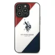US Polo hátlap, tok USHCP14XPSO3 iPhone 14 Pro Max 6.7" Tricolor Embossed, fehér