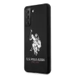 US Polo hátlap, tok USHCS21MSLHRBK Samsung Galaxy S21+ G996 Silicone Logo, fekete