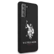 US Polo hátlap, tok USHCS21MSLHRBK Samsung Galaxy S21+ G996 Silicone Logo, fekete