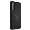 US Polo hátlap, tok USHCS21MSLHRTBK Samsung Galaxy S21+ G996 Silicone On Tone, fekete