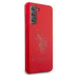 US Polo hátlap, tok USHCS21MSLHRTRE Samsung Galaxy S21+ G996 Silicone On Tone, piros