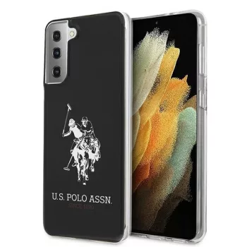   US Polo hátlap, tok USHCS21MTPUHRBK Samsung Galaxy S21+ G996 Shiny Big Logo, fekete