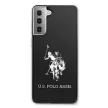 US Polo hátlap, tok USHCS21MTPUHRBK Samsung Galaxy S21+ G996 Shiny Big Logo, fekete