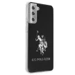 US Polo hátlap, tok USHCS21MTPUHRBK Samsung Galaxy S21+ G996 Shiny Big Logo, fekete