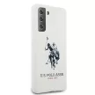 US Polo hátlap, tok USHCS21SSLHRWH Samsung Galaxy S21 G991 Silicone Logo, fehér