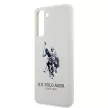 US Polo hátlap, tok USHCS21SSLHRWH Samsung Galaxy S21 G991 Silicone Logo, fehér