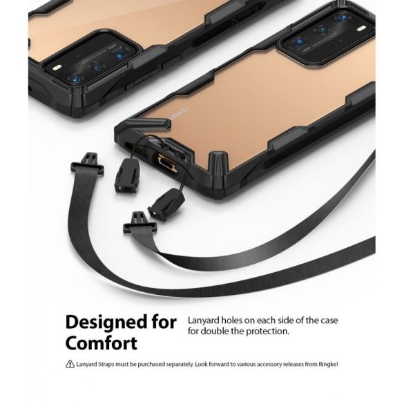Ringke Fusion X Huawei P40 Pro/Pro+ hátlap, tok, mintás, fekete
