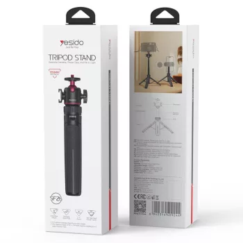   YESIDO SF26 tripod kamera tartó 65 cm alatt, szelfibot, fekete