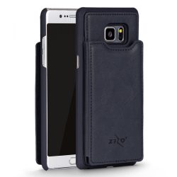   Zizo Premium Samsung Galaxy S8 Plus bőr hátlap, tok, kihajtható irattartóval, kék