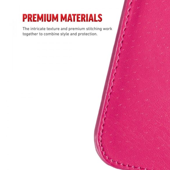 Zizo Full Diamond iPhone Xs Max oldalra nyíló tok, kártyatartóval, rózsaszín
