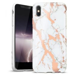   Zizo Marble iPhone X/Xs hátlap, márvány mintás, rozé arany
