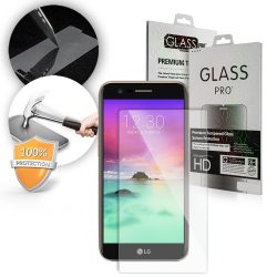   LG K8 (2017) kijelzővédő edzett üvegfólia (tempered glass) 9H keménységű (nem teljes kijelzős 2D sík üvegfólia), átlátszó