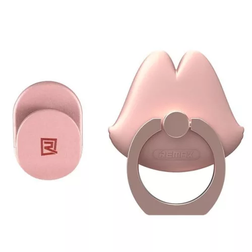 Remax Ring Holder (szelfi gyűrű) és kitámasztó, rózsaszín