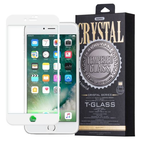 Remax iPhone X/Xs Crystal Glass 3D teljes kijelzős edzett üvegfólia 9H keménységű, fehér + szilikon hátlap, tok, átlátszó
