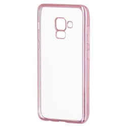   Samsung Galaxy A8 (2018) A530 Metalic Slim TPU hátlap, tok, rózsaszín