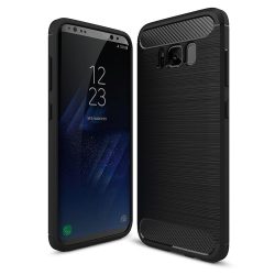   Back Case Carbon Flexi Samsung Galaxy S9 Plus hátlap, tok, fekete