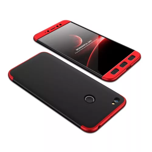 Full Body Case 360 Xiaomi Redmi Note 5A Prime hátlap, tok, fekete-piros