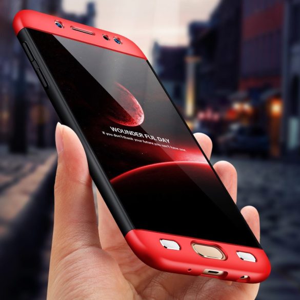 Full body Case 360 Samsung Galaxy J7 (2017) hátlap, tok, piros
