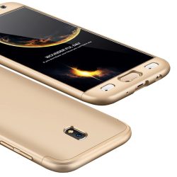   Full body Case 360 Samsung Galaxy J7 (2017) hátlap, tok, arany