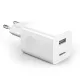 Baseus Charging Quick Charger hálózati töltő adapter, Qi 3.0 gyorstöltés, fehér