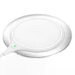 Baseus Metal Qi Wireless Charger, univerzális asztali vezeték nélküli töltő, 2A, 10W, fehér