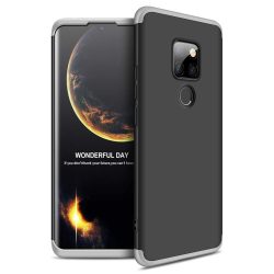   Full Body Case 360 Huawei Mate 20 hátlap, tok, fekete-ezüst